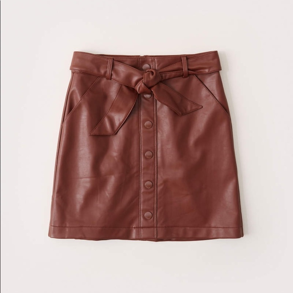 Vegan leather mini skirt